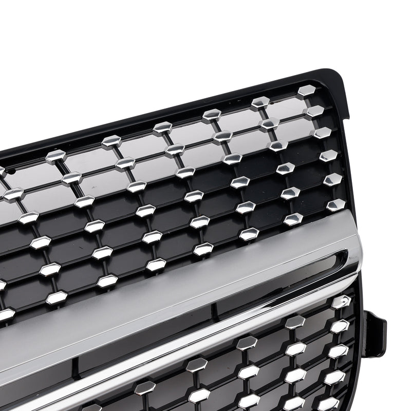 Grille Pare-Chocs Avant Diamant Mercedes GLK X204 2013-2015 Noir - vue de face 2 - Becquet Voiture
