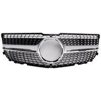 Grille Pare-Chocs Avant Diamant Mercedes GLK X204 2013-2015 Noir - vue de face - Becquet Voiture