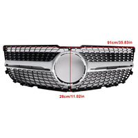 Grille Pare-Chocs Avant Diamant Mercedes GLK X204 2013-2015 Noir - vue de profil - Becquet Voiture