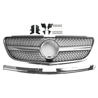Grille Pare-Chocs Avant Diamant Mercedes Vito W447 2015-2019 GT Style - vue de face - Becquet Voiture