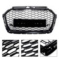 Grille Pare-Chocs Avant Maille Nid Abeille Audi A3 8V 2017-2019 - vue de profil 2 - Becquet Voiture