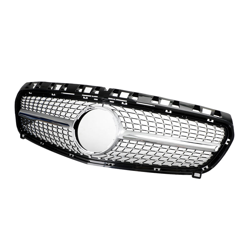 Grille Pare-Chocs Avant Mercedes Classe A W176 Noir Chrome 2013-2015 - vue arrière 2 - Becquet Voiture