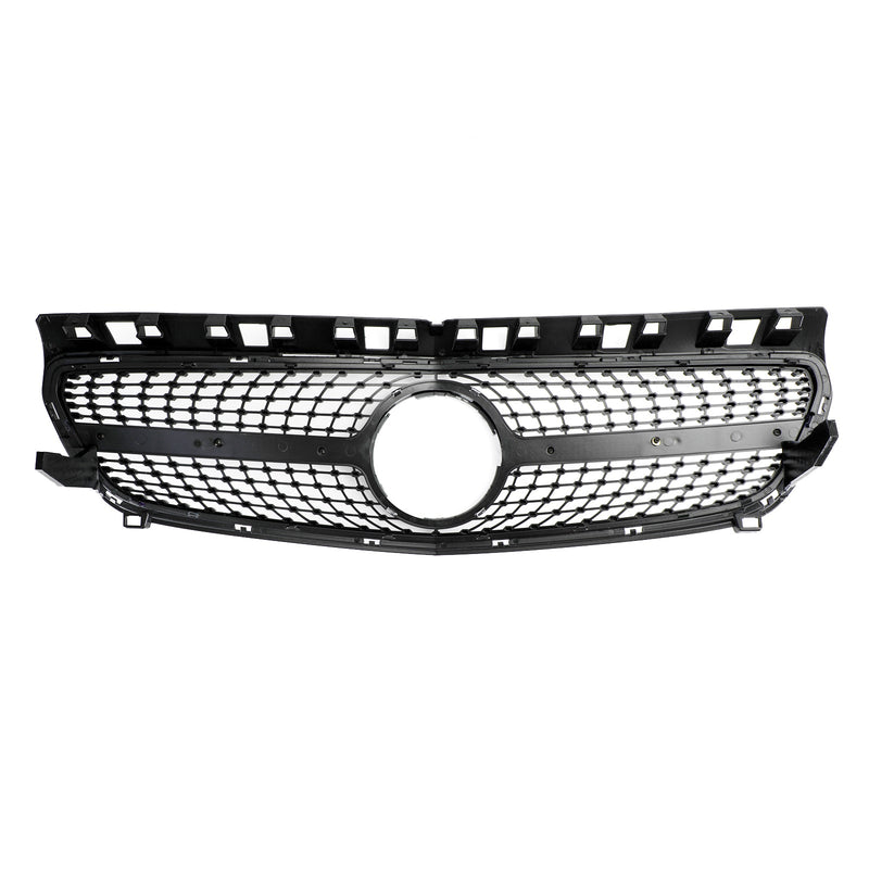Grille Pare-Chocs Avant Mercedes Classe A W176 Noir Chrome 2013-2015 - vue de dessus - Becquet Voiture