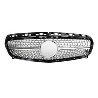 Grille Pare-Chocs Avant Mercedes Classe A W176 Noir Chrome 2013-2015 - vue de face - Becquet Voiture