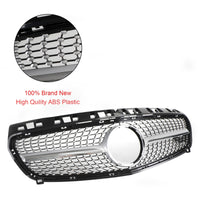 Grille Pare-Chocs Avant Mercedes Classe A W176 Noir Chrome 2013-2015 - vue rapprochée - Becquet Voiture