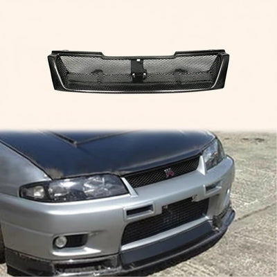 Grille Pare-Chocs Avant Nissan Skyline R33 GTR Coupé 1995-1998 - vue de face - Becquet Voiture