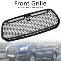 Grille Pare-Chocs Avant Noir Mat Ford Transit MK8 2015-2018 - installé sur véhicule - Becquet Voiture