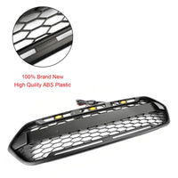 Grille Pare-Chocs Avant Noir Mat Style Raptor Ford Transit Custom 2018-2023 3 LED - vue de face 2 - Becquet Voiture