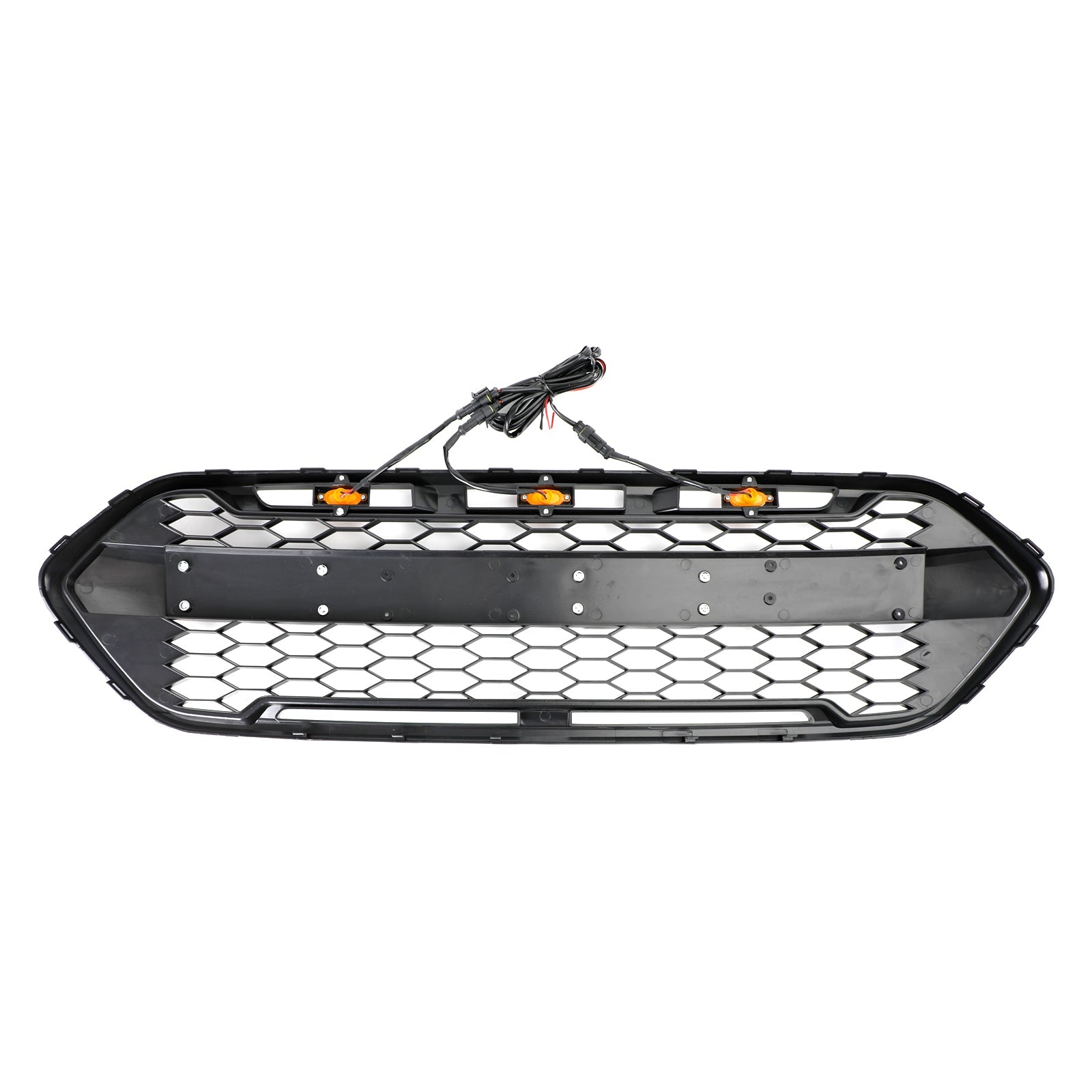 Grille Pare-Chocs Avant Noir Mat Style Raptor Ford Transit Custom - détail du montage - Becquet Voiture