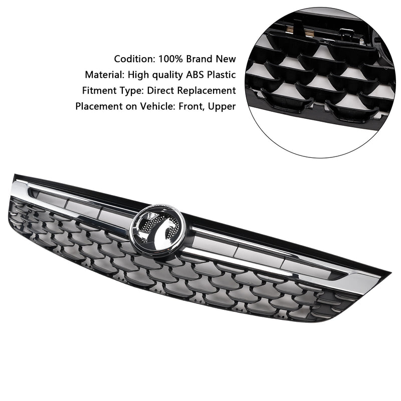 Grille Pare-Chocs Avant Noire Chromée Opel Astra K 2015-2019 - vue de face 2 - Becquet Voiture