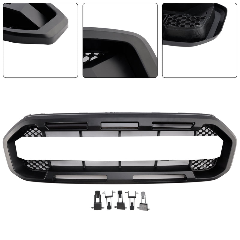 Grille Pare-Chocs Avant Noire Style Raptor Ford Ranger 2019-2023 - vue arrière 3 - Becquet Voiture