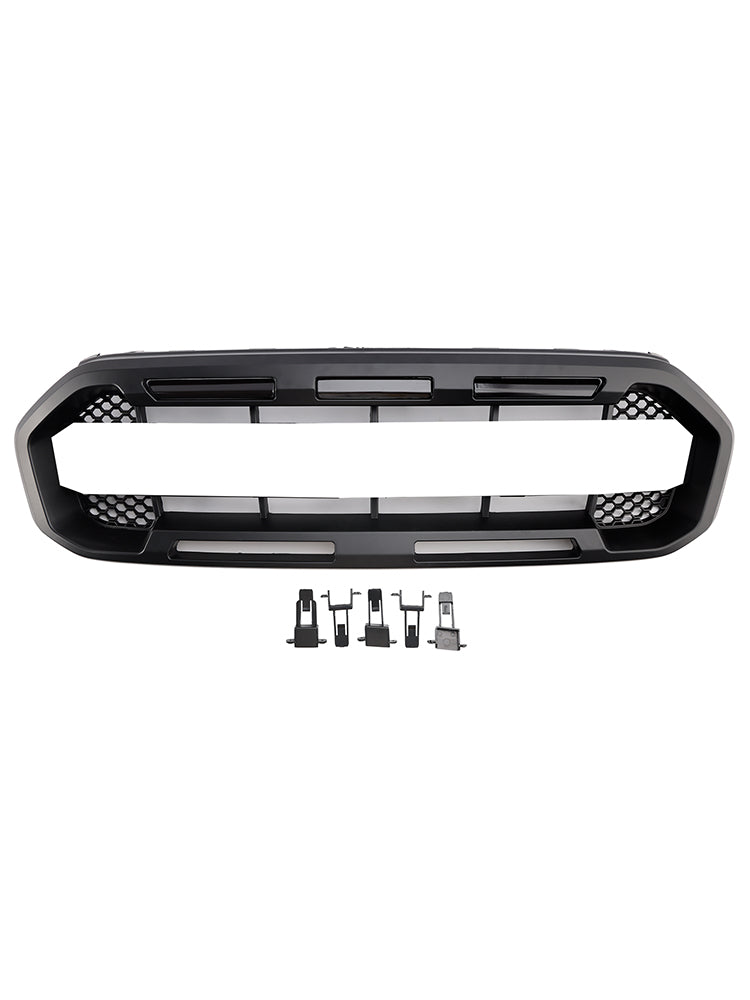 Grille Pare-Chocs Avant Noire Style Raptor Ford Ranger 2019-2023 - vue de face 4 - Becquet Voiture