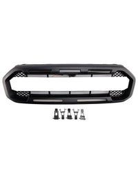 Grille Pare-Chocs Avant Noire Style Raptor Ford Ranger 2019-2023 - vue de face - Becquet Voiture