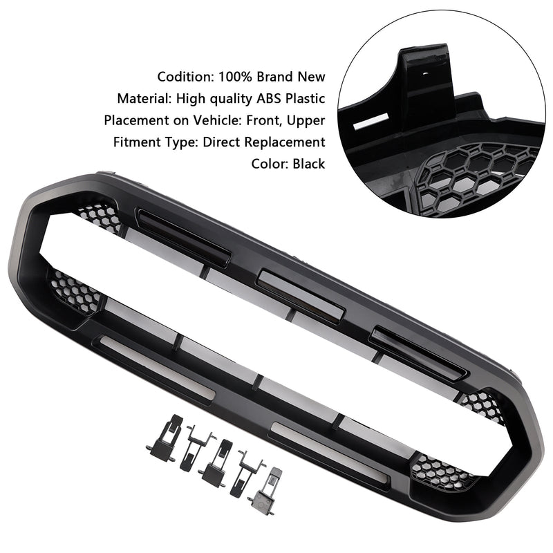 Grille Pare-Chocs Avant Noire Style Raptor Ford Ranger 2019-2023 - vue de profil 3 - Becquet Voiture