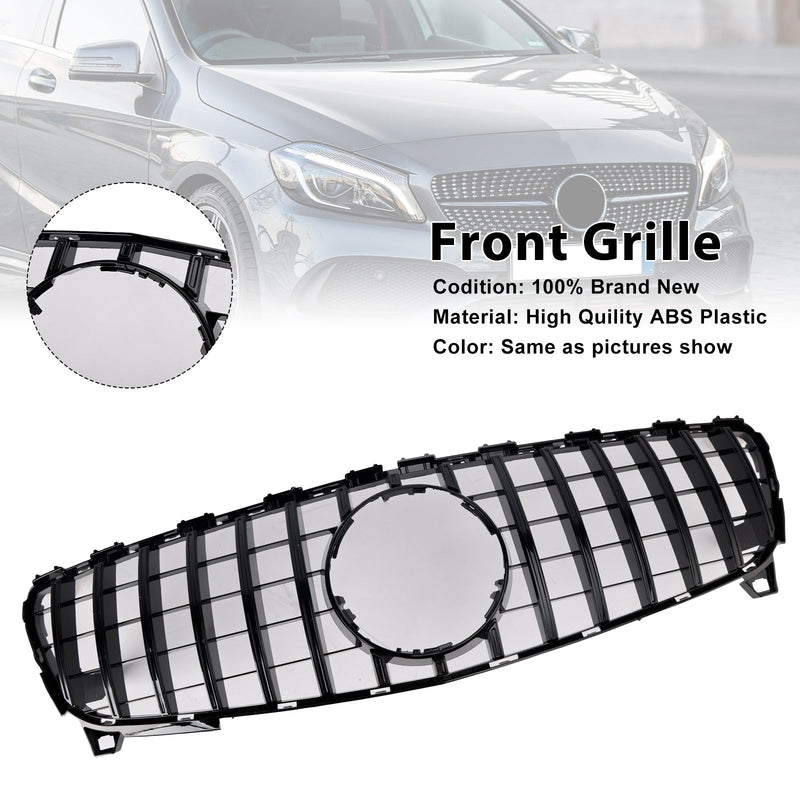 Grille Pare-Chocs Avant Style GTR Mercedes Classe A W176 2016-2018 - vue de trois-quarts - Becquet Voiture