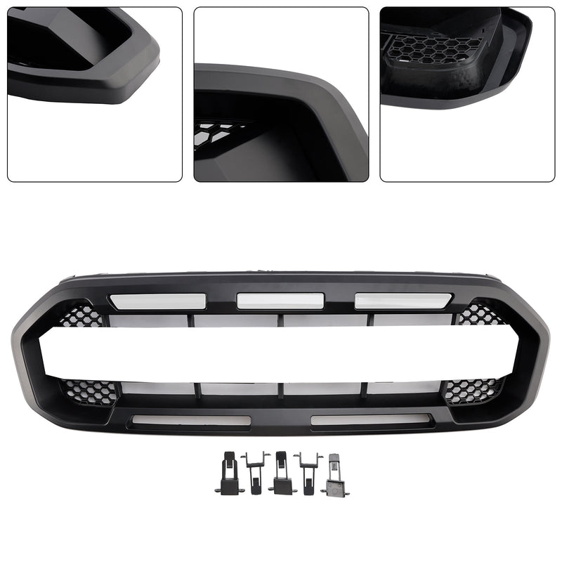 Grille Pare-Chocs Avant Style Raptor Ford Ranger 2019-2023 - vue de profil 3 - Becquet Voiture