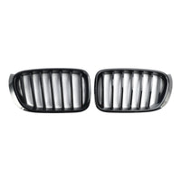 Grille Pare-Chocs BMW X3 F25 X4 F26 Noir Brillant 2014-2017 - packshot studio 2 - Becquet Voiture