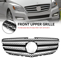 Grille Pare-Chocs Chrome Noir Mercedes Classe R W251 2010-2013 - vue de trois-quarts - Becquet Voiture
