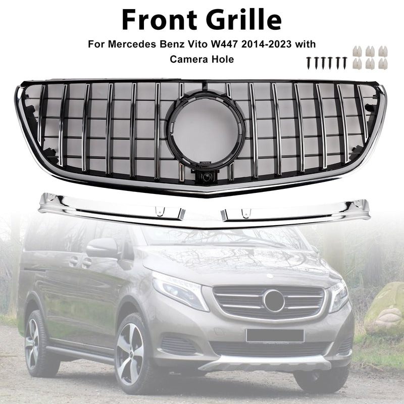 Grille Pare-Chocs Chrome Style GT Mercedes Vito W447 - packshot studio - Becquet Voiture