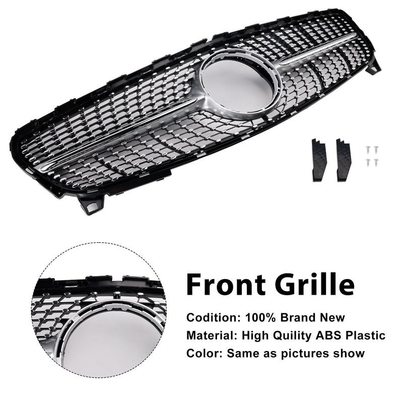 Grille Pare-Chocs Diamant Mercedes Classe A W176 2016-2018 - détail du montage - Becquet Voiture