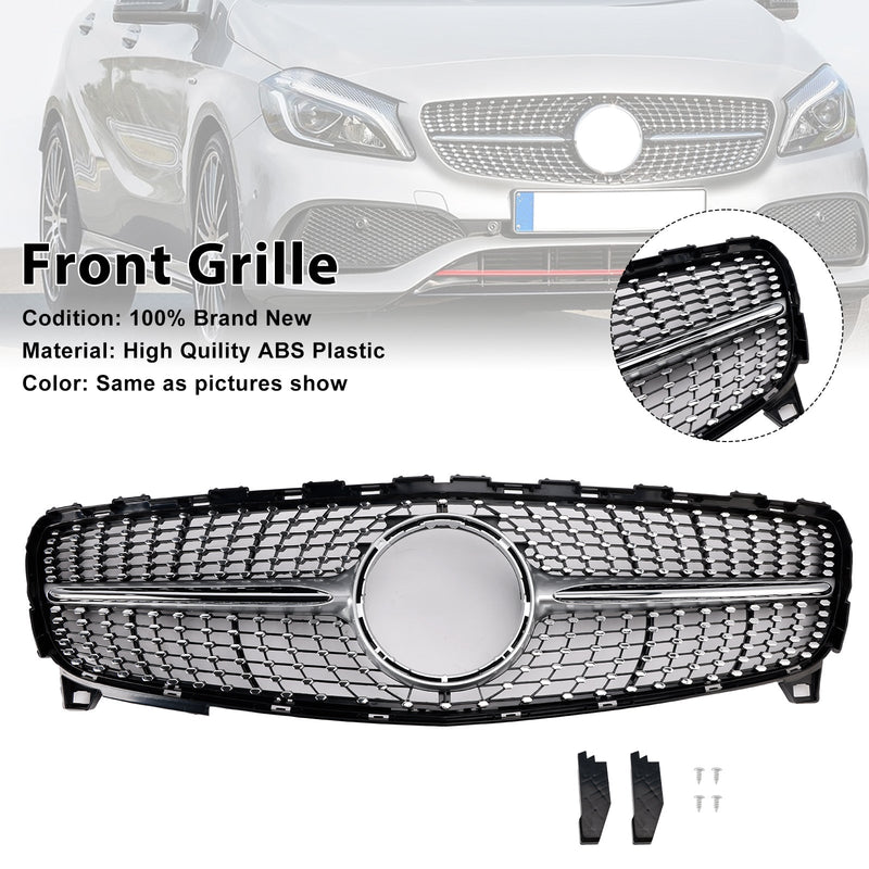 Grille Pare-Chocs Diamant Mercedes Classe A W176 2016-2018 - vue arrière - Becquet Voiture