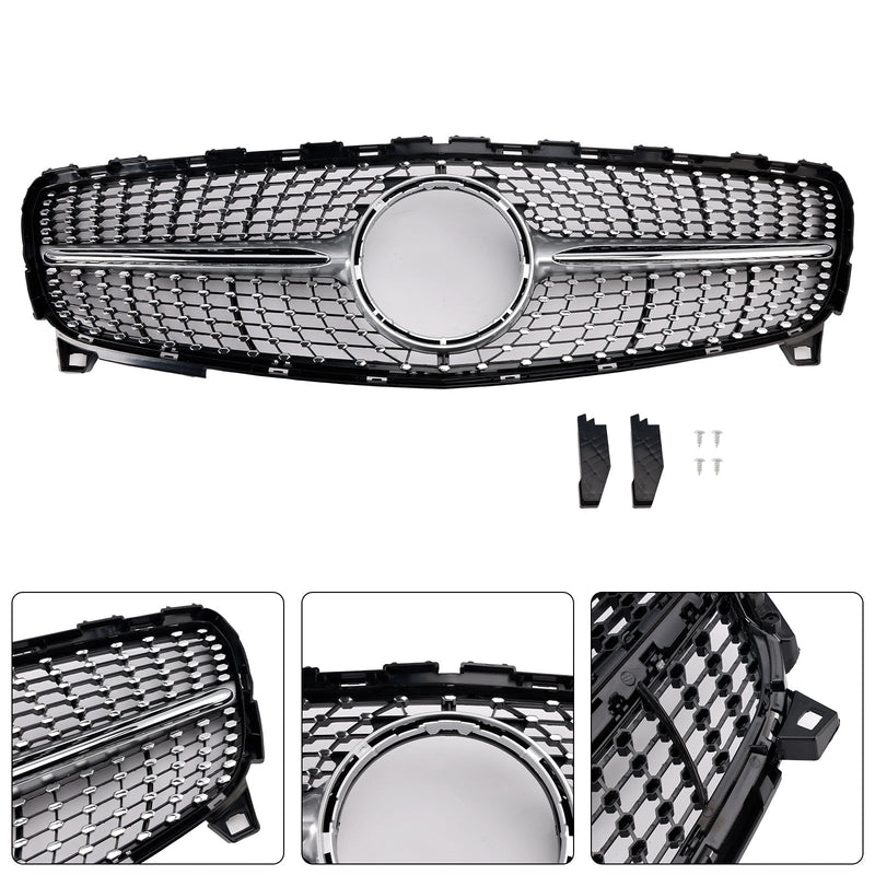 Grille Pare-Chocs Diamant Mercedes Classe A W176 2016-2018 - vue rapprochée - Becquet Voiture