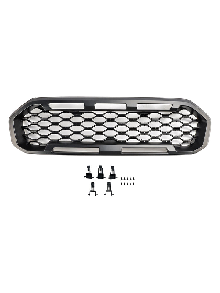 Grille Pare-Chocs Ford Ranger T8 2019-2023 Noir - vue de trois-quarts 2 - Becquet Voiture