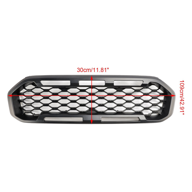 Grille Pare-Chocs Ford Ranger T8 2019-2023 Noir - vue rapprochée - Becquet Voiture