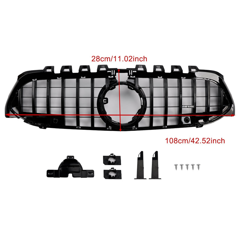 Grille Pare-Chocs GT Noir Mercedes Classe A W177 2019-2023 (réf. 2) - en situation - Becquet Voiture