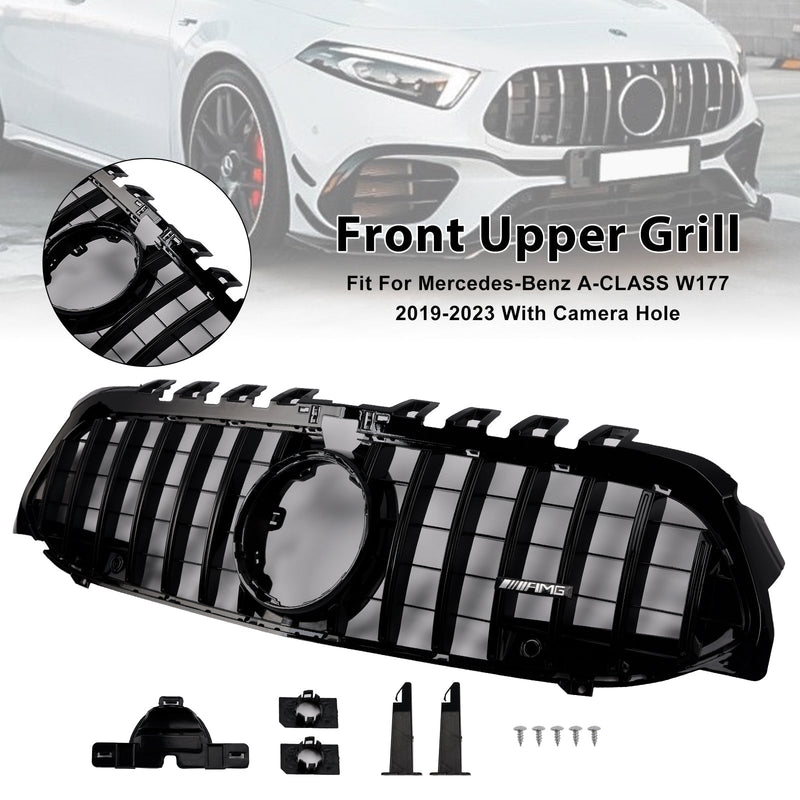 Grille Pare-Chocs GT Noir Mercedes Classe A W177 2019-2023 (réf. 2) - packshot studio - Becquet Voiture