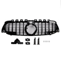 Grille Pare-Chocs GT Noir Mercedes Classe A W177 2019-2023 (réf. 2) - vue de face - Becquet Voiture