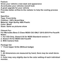 Grille Pare-Chocs Mercedes-Benz W205 C63 Noir 2015-2018 - en situation 2 - Becquet Voiture