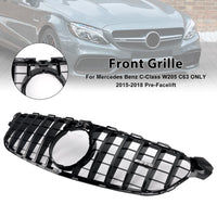 Grille Pare-Chocs Mercedes-Benz W205 C63 Noir 2015-2018 - en situation - Becquet Voiture