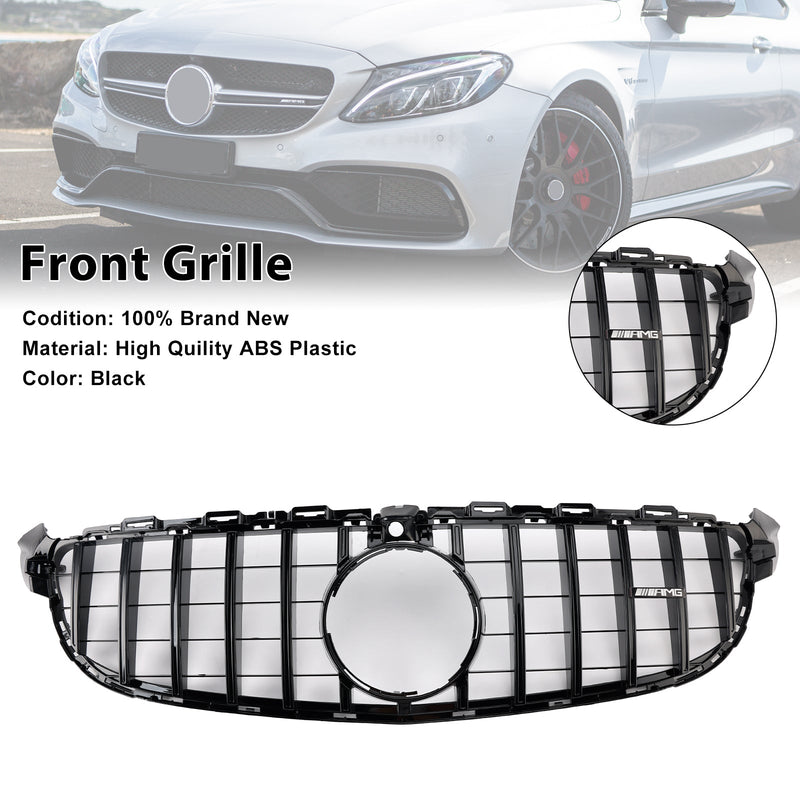 Grille Pare-Chocs Mercedes-Benz W205 C63 Noir 2015-2018 - vue rapprochée - Becquet Voiture