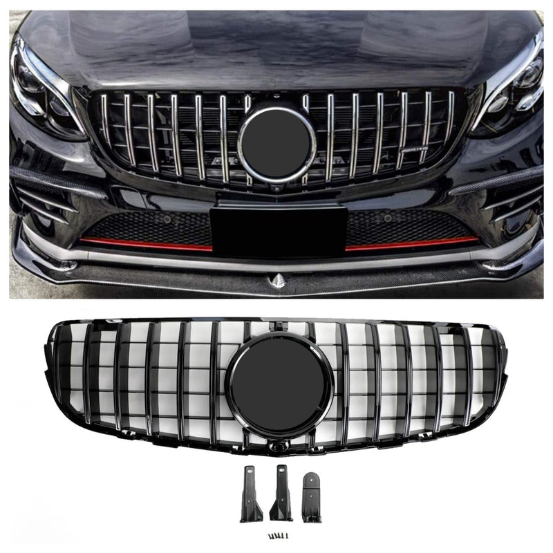 Grille Pare-Chocs Mercedes GLC W253 Noir Brillant 2015-2019 - packshot studio 2 - Becquet Voiture