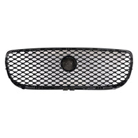 Grille Pare-Chocs Nid d'Abeille Noir Brillant Jaguar XE 2015-2018 - en situation - Becquet Voiture