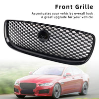 Grille Pare-Chocs Nid d'Abeille Noir Brillant Jaguar XE 2015-2018 - vue arrière - Becquet Voiture