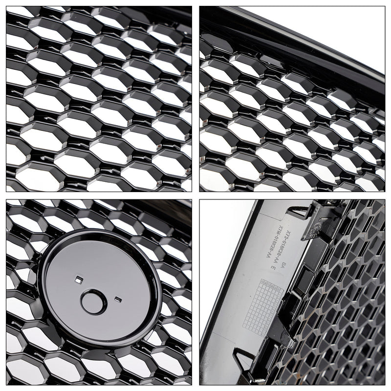 Grille Pare-Chocs Nid d'Abeille Noir Brillant Jaguar XE 2015-2018 - vue de face 2 - Becquet Voiture