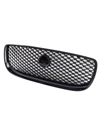 Grille Pare-Chocs Nid d'Abeille Noir Brillant Jaguar XE 2015-2018 - vue de face - Becquet Voiture