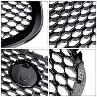 Grille Pare-Chocs Nid d'Abeille Noir Brillant Jaguar XE 2015-2018 - vue de profil 2 - Becquet Voiture