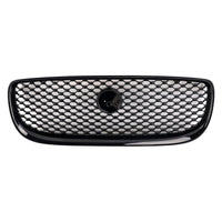 Grille Pare-Chocs Nid d'Abeille Noir Brillant Jaguar XE 2015-2018 - vue de trois-quarts 2 - Becquet Voiture
