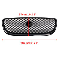Grille Pare-Chocs Nid d'Abeille Noir Brillant Jaguar XE 2015-2018 - vue rapprochée - Becquet Voiture
