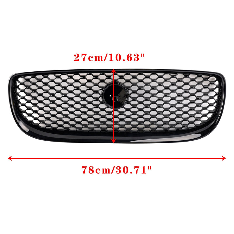 Grille Pare-Chocs Nid d'Abeille Noir Brillant Jaguar XE 2015-2018 - vue rapprochée - Becquet Voiture