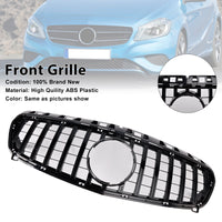 Grille Pare-Chocs Noir Brillant Mercedes Classe A W176 2013-2015 - installé sur véhicule - Becquet Voiture
