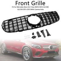 Grille Pare-Chocs Noir Brillant Mercedes GLC X253 2015-2019 - détail du montage - Becquet Voiture