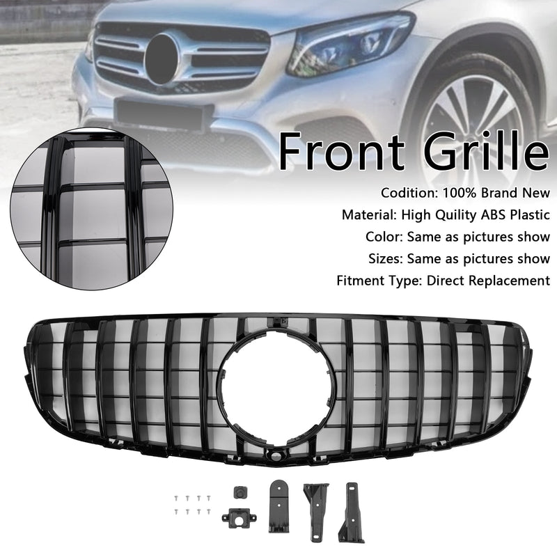 Grille Pare-Chocs Noir Brillant Mercedes GLC X253 2015-2019 - packshot studio - Becquet Voiture