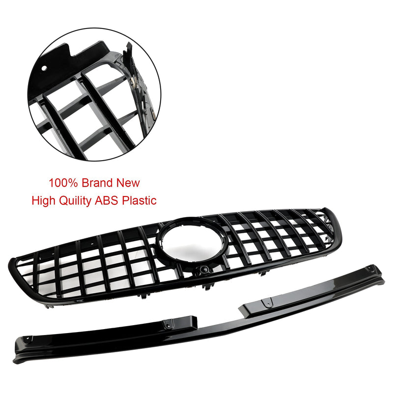Grille Pare-Chocs Noir Brillant Mercedes Vito W447 2015-2019 - vue de trois-quarts - Becquet Voiture