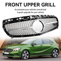 Grille Pare-Chocs Noire Brillante Mercedes Classe A W176 2013-2015 - vue arrière 2 - Becquet Voiture