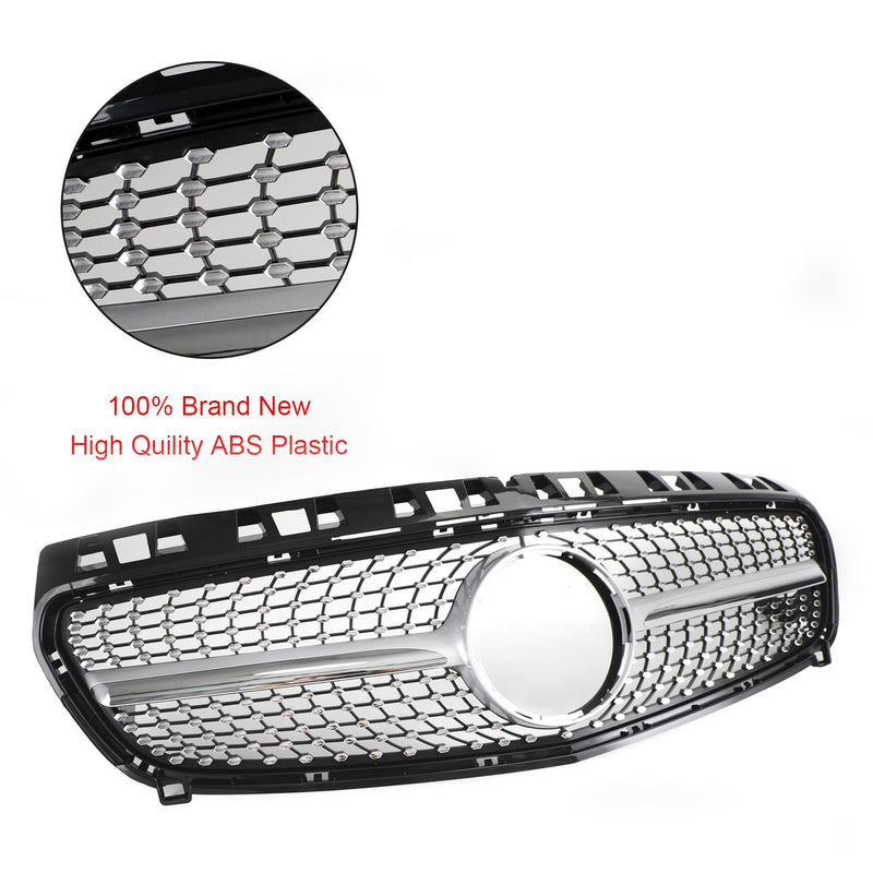 Grille Pare-Chocs Noire Brillante Mercedes Classe A W176 2013-2015 - vue de dessus - Becquet Voiture