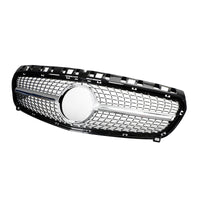 Grille Pare-Chocs Noire Brillante Mercedes Classe A W176 2013-2015 - vue de trois-quarts - Becquet Voiture
